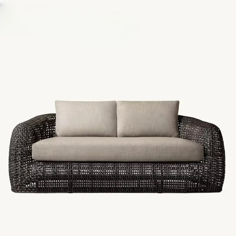 -Modern All-Weather Wicker Garden Furniture Set Aluminum Frame Patio Sofas for Hotel Leisure Use