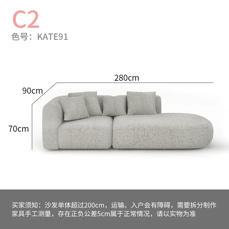 Minimalist modern white sofa