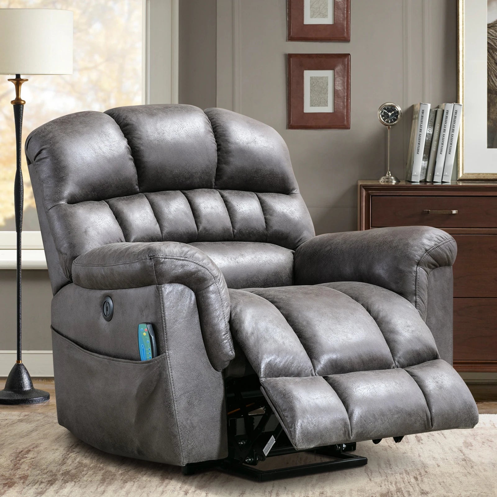 Large Power Lift Recliner Chairs with Massage and Heat for Elderly Big ...