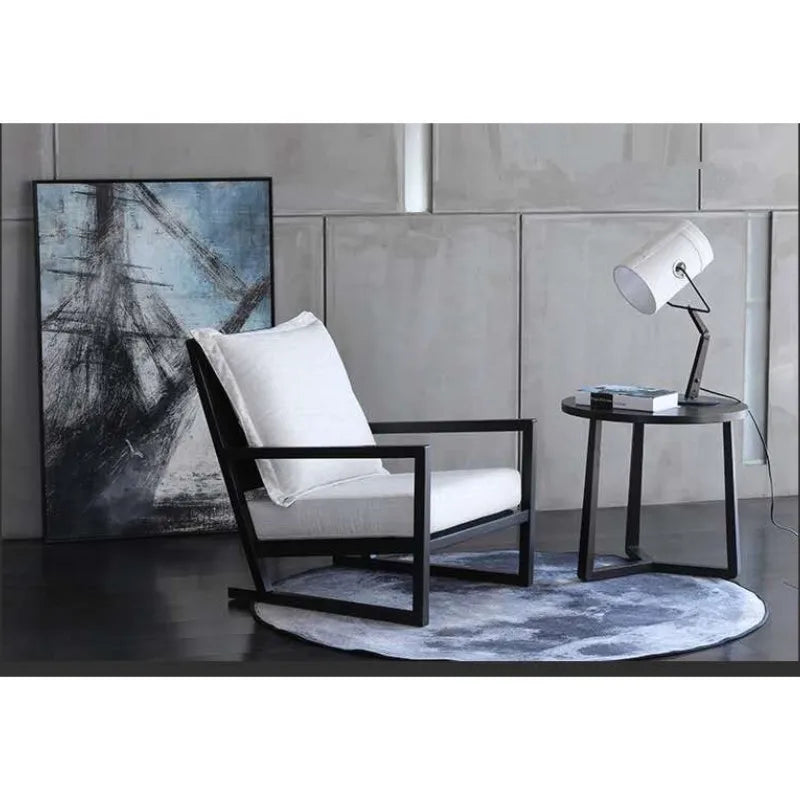 Leather cloth designer living room balcony leisure single chair