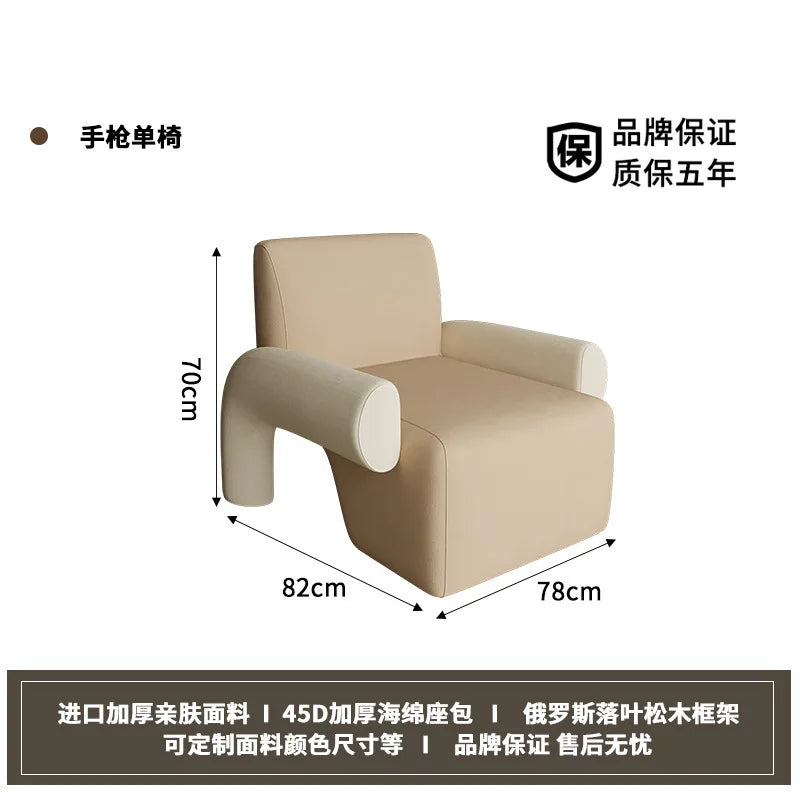 Cream wind sofa small apartment living room sitting area curved sofa combination