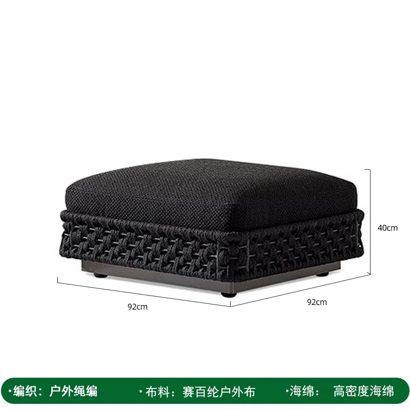Homestay Outdoor Sofas Courtyard Leisure Balcony Garden Sofas Accent Wicker Woven Wicker Chair Furniture Arredo Giardino Lshysf