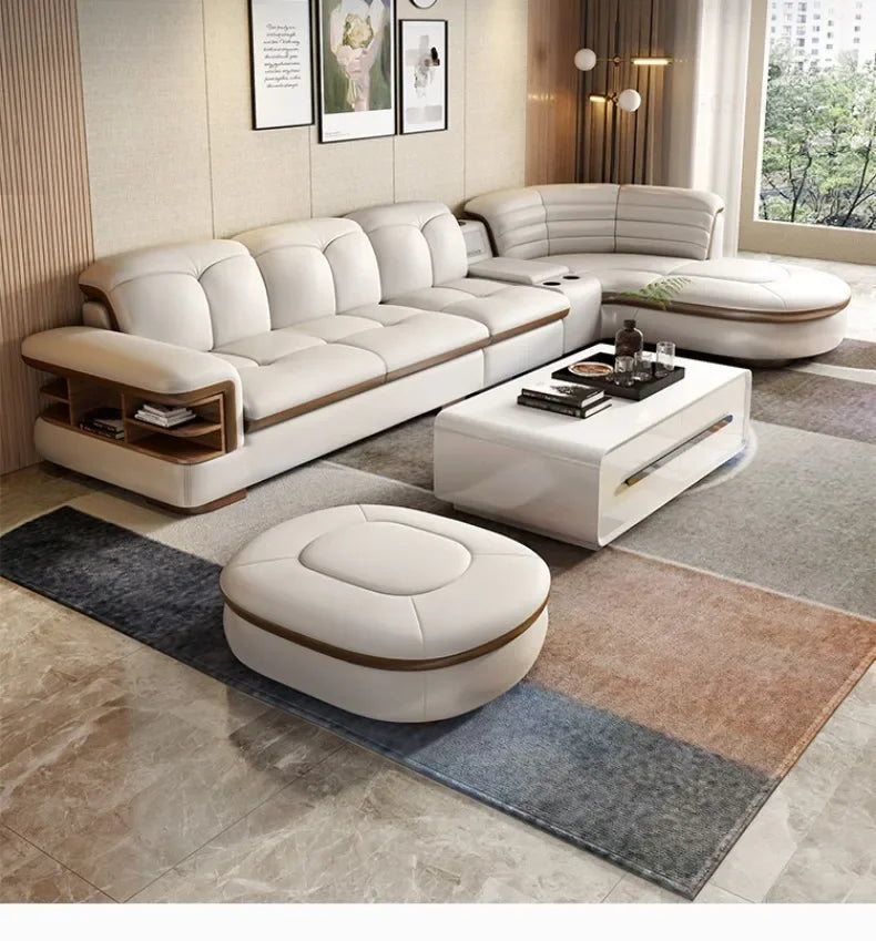 Creative Smart Living Room Sofas Home L-shaped Easy-to-clean Sofa Modern Unique Design Sofa Bed for Model Room