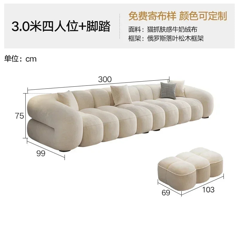 Designer Luxury Living Room Sofas House Nordic Family Elegant Relaxing Sofa Economic Apartment Minimalist Divano Hotel Furniture