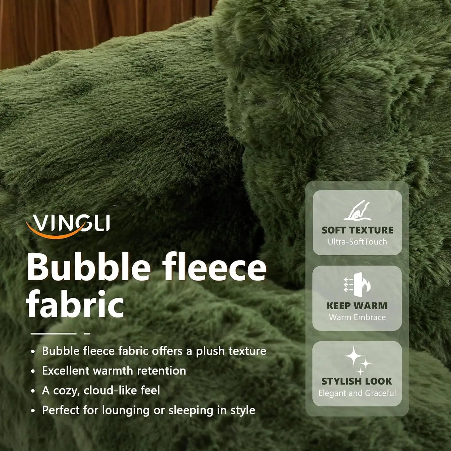 Green Boneless Couch Oversized Reading Chair Upholstered Bubble Fleece Cloud Couch Sofa Recliner Bed