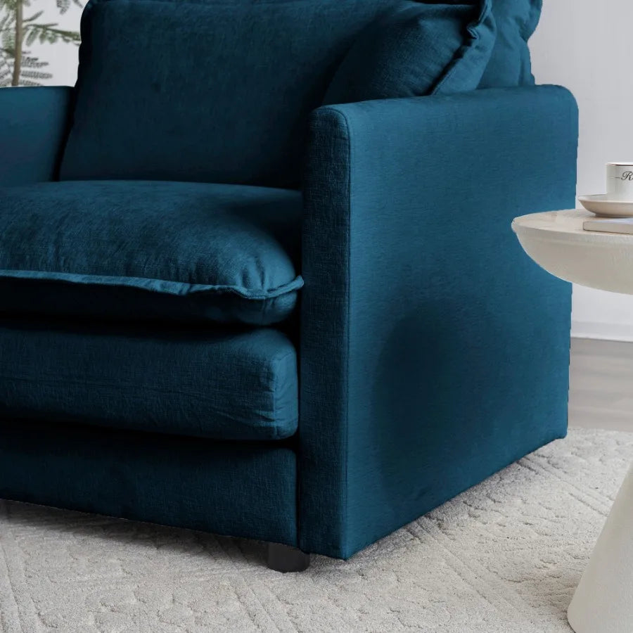 Modern Sofa Couch 3 Piece Set Extra Deep Seat Sectional Sofa for Living Room Oversized Sofa 3 Seat Sofa Loveseat and Single Sof