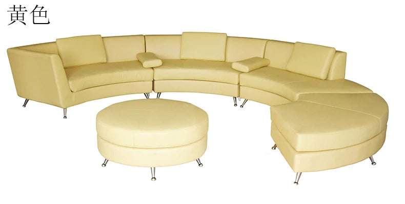 Minimalist curved sofa company lobby living room sofa combination
