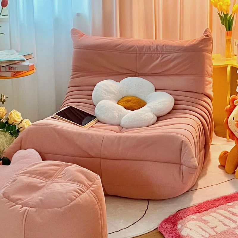 Custom Adjustable Modular Modern Design Single Foam Vacuum Compressed Boneless Sofa Set Hotel Furniture Cloth