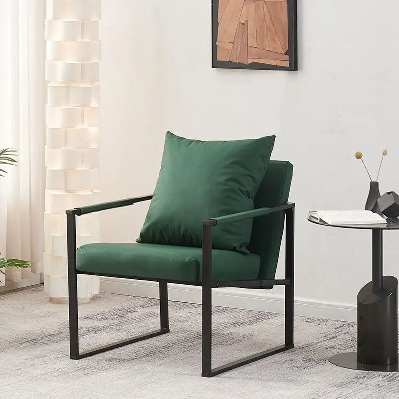Modern Accent Chair Ergonomic Lounge Chair with Carbon Steel Frame Breathable Comfort for Living Room Bedroom Office Cafe