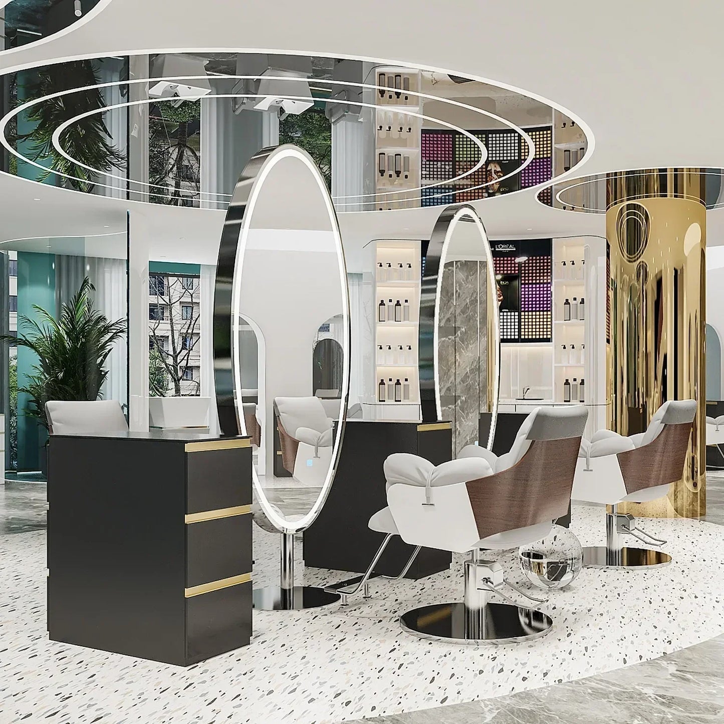 Shampoo Barber Chair Simplicity Wheels Swivel Salon Chair Hair Stylist Facial Sillas Cosmetic Aesthetic Salon Furniture
