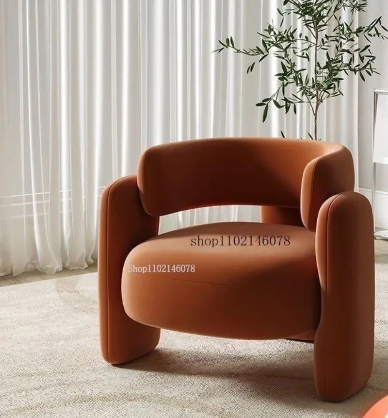 Negotiation Sofa Chair Living Room Furniture Sofas Cream Wind Balcony Single Sofa Nail Salon Beauty Salon Reception Lounge Area