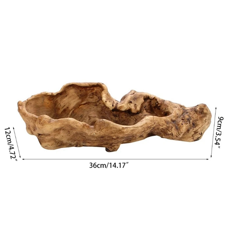 KEKA Pastoral Retro Landscape Flower Pot Resin Tree Stump Planter Artificial Driftwood Sculpture Rustic Succulent