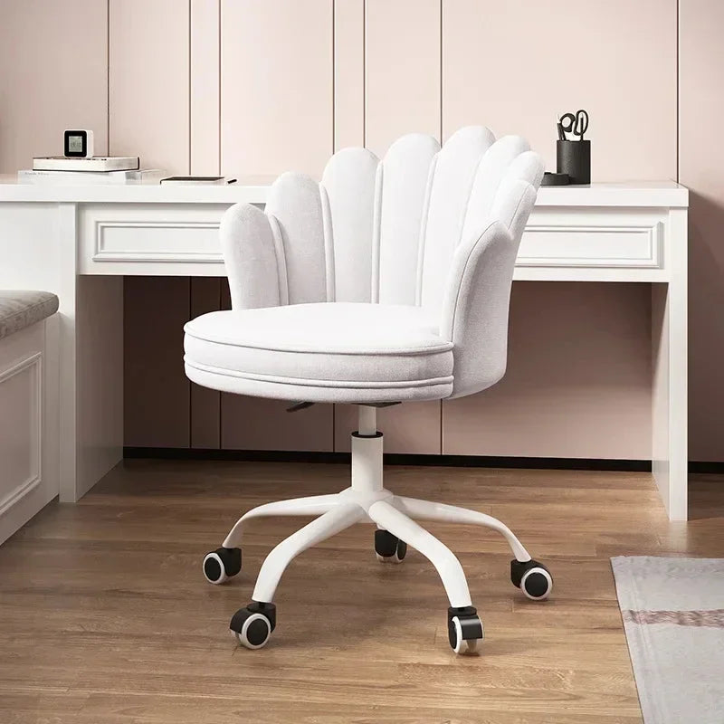 Nordic Fabric Petal Office Chairs For Student Study Desk Chair Creative Lift Backrest Computer Chair Home Bedroom Gaming Chairs