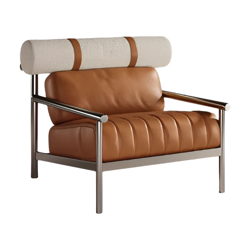 Simple Living Room Chair Sofa Stainless Steel Designer Modern Lounge Stools Bedroom Reception Fauteuil Salon Furniture Home