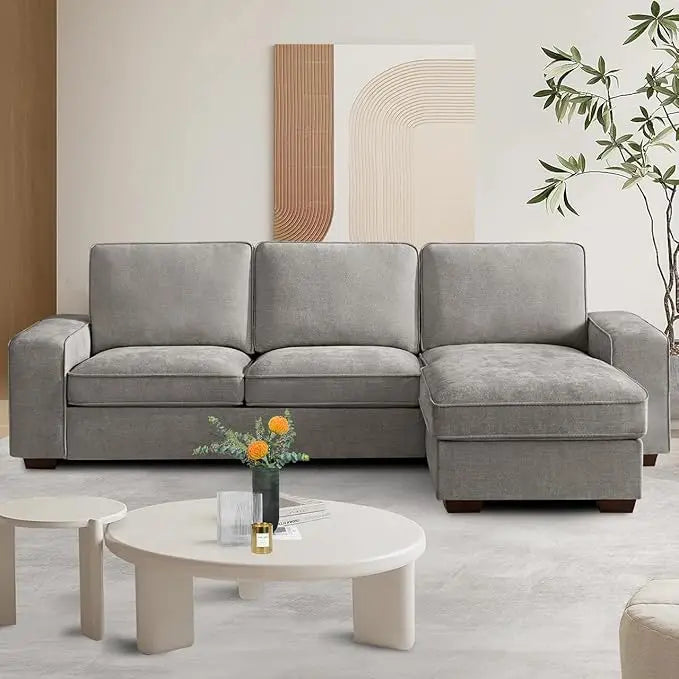 102" Convertible Sectional Sofa Couch with Chaise Storage, Modern L-Shaped Reversible Design, Comfortable Chenille Fabric