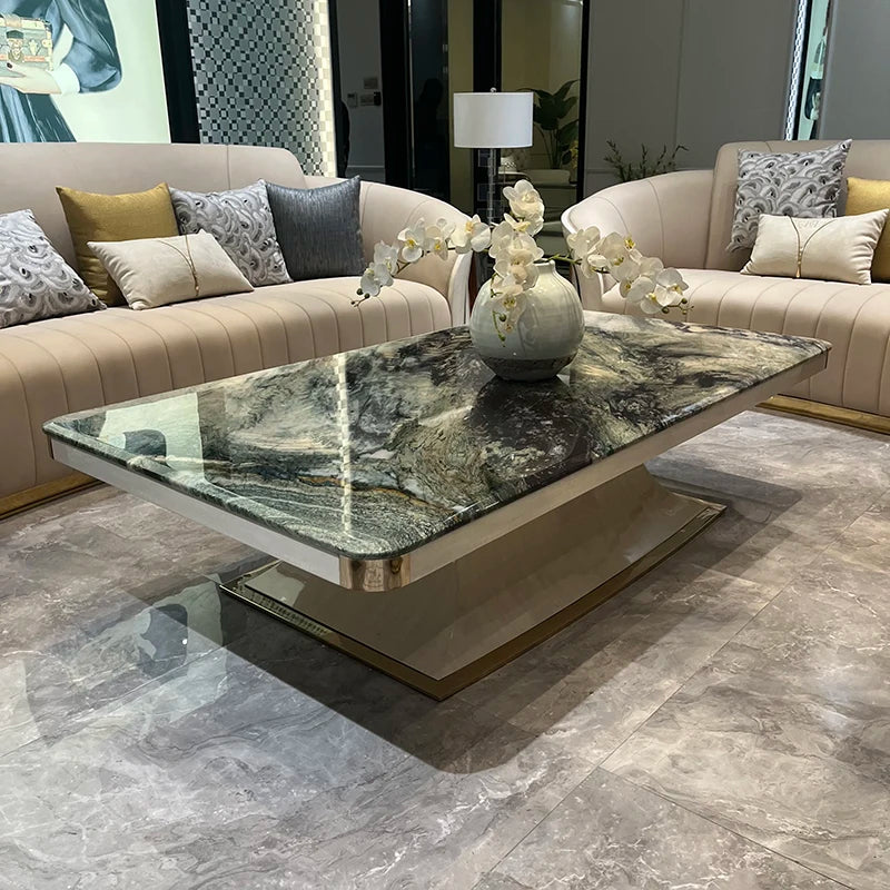 Italian light luxury exclusive villa living room leather sofa post-modern design large apartment high-end
