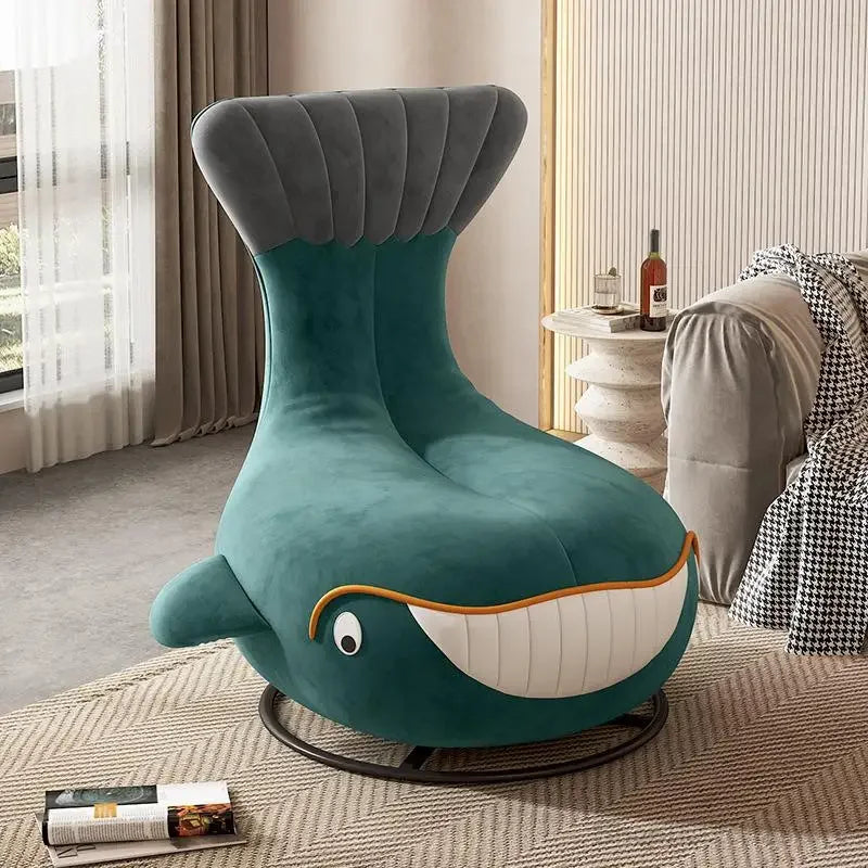 New network red rotating sofa chair animal whale lounge chair shark small apartment balcony lazy sofa