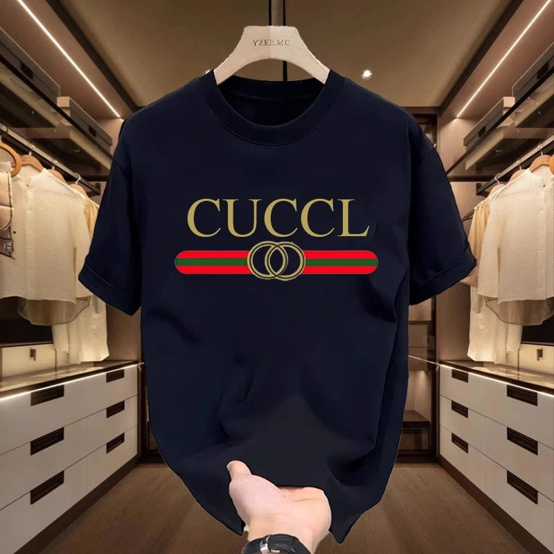 New European and American Trend Short-sleeved T-shirt for Men 2025 New G Cotton Fashion Short-sleeved Children's T-shirt