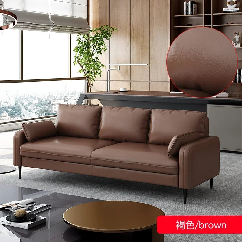 Armchair Lounge European Design Divano Living Room Furniture TY100YH Scratch Protector Sofa Relax 3 Seater Brown Classic Sofa