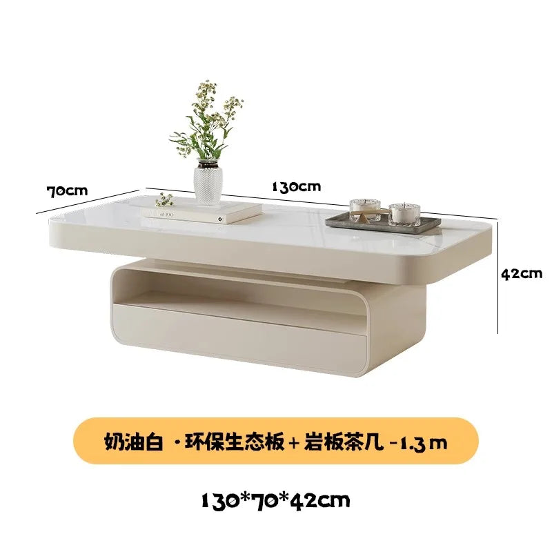 Modern Luxury Coffee Table Rectangle Organizer Drawer Nordic Trendy Coffee Table Premium Beauty Table De Salon Home Furniture