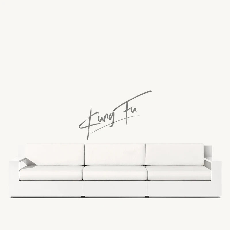 Modern Outdoor Furniture Luxury All-Weather Backyard Hotel Terrace Aluminum Alloy Garden Sofa