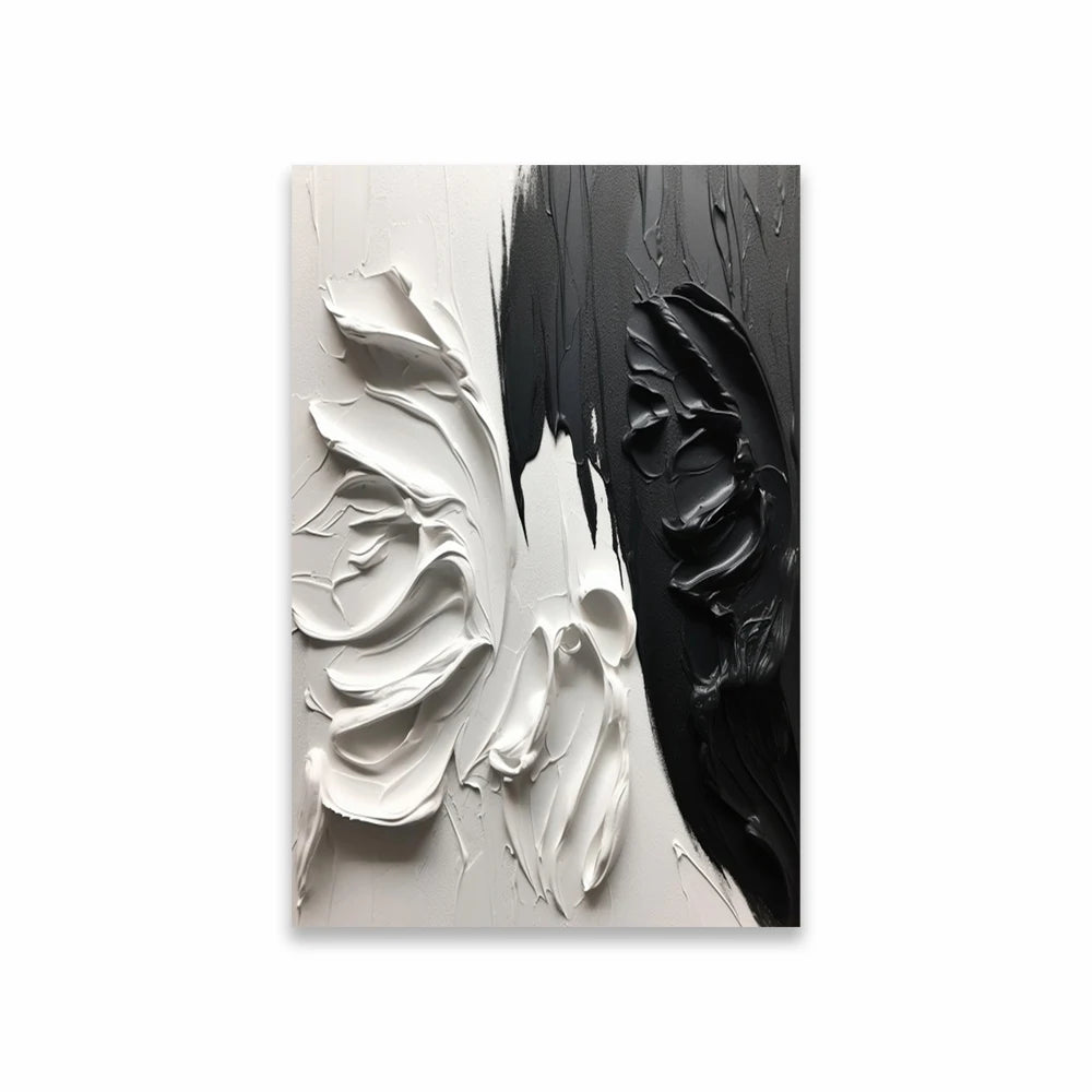 Large Black and White Abstract Poster Abstract Texture Prints Canvas Painting Modern Bedroom Canvas Painting Home Room Decor