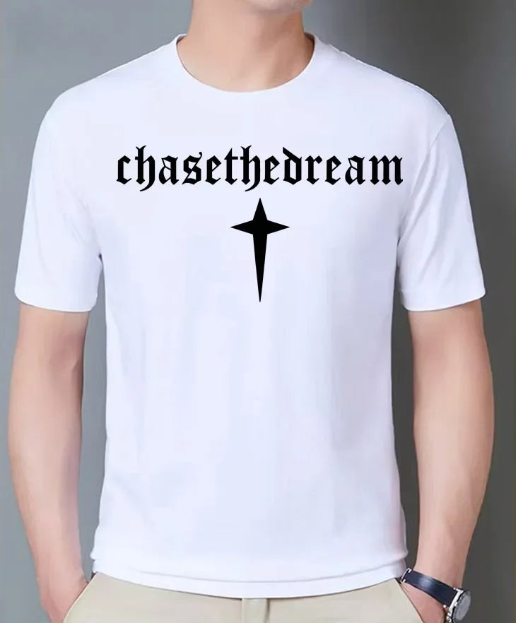 Trendy and Creative Letter Print Short-sleeved T-shirt, Unisex and Versatile Top, Fashionable and Eye-catching