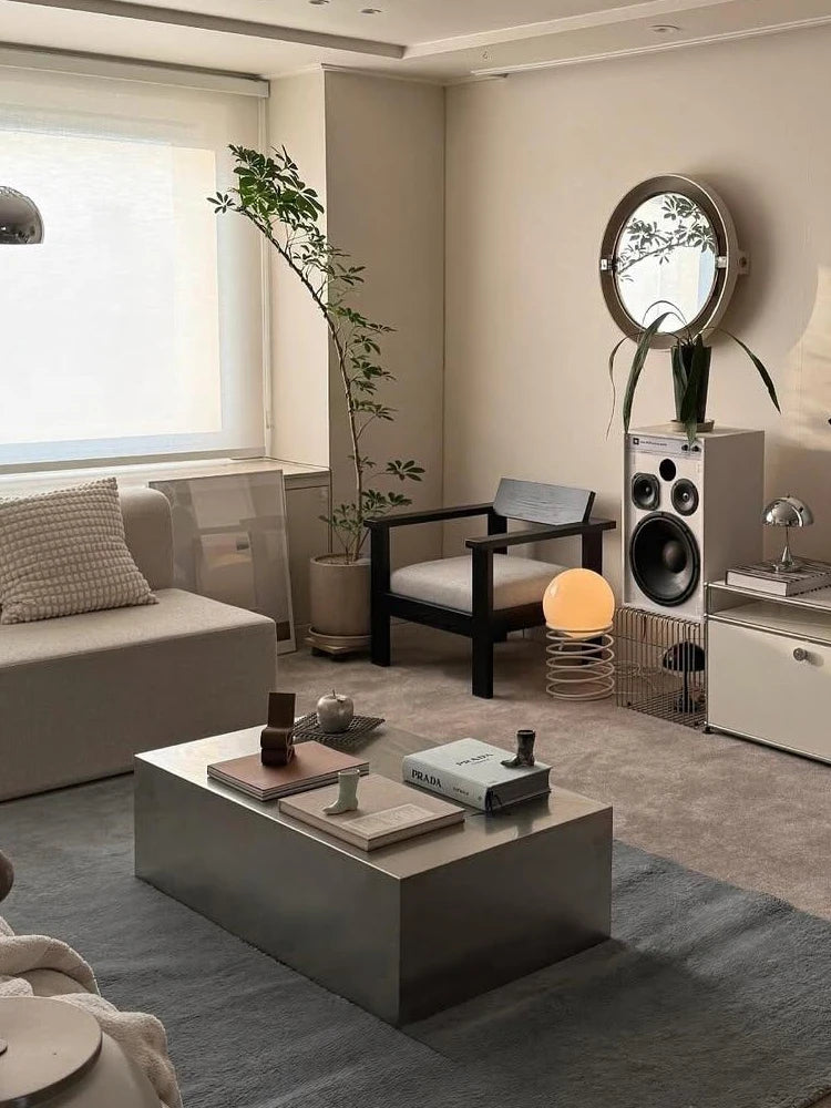 Unique Modern Coffee Table Metal Aesthetic Simple Living Room Decoration Coffee Table Center Italian Meubles Salon Furniture