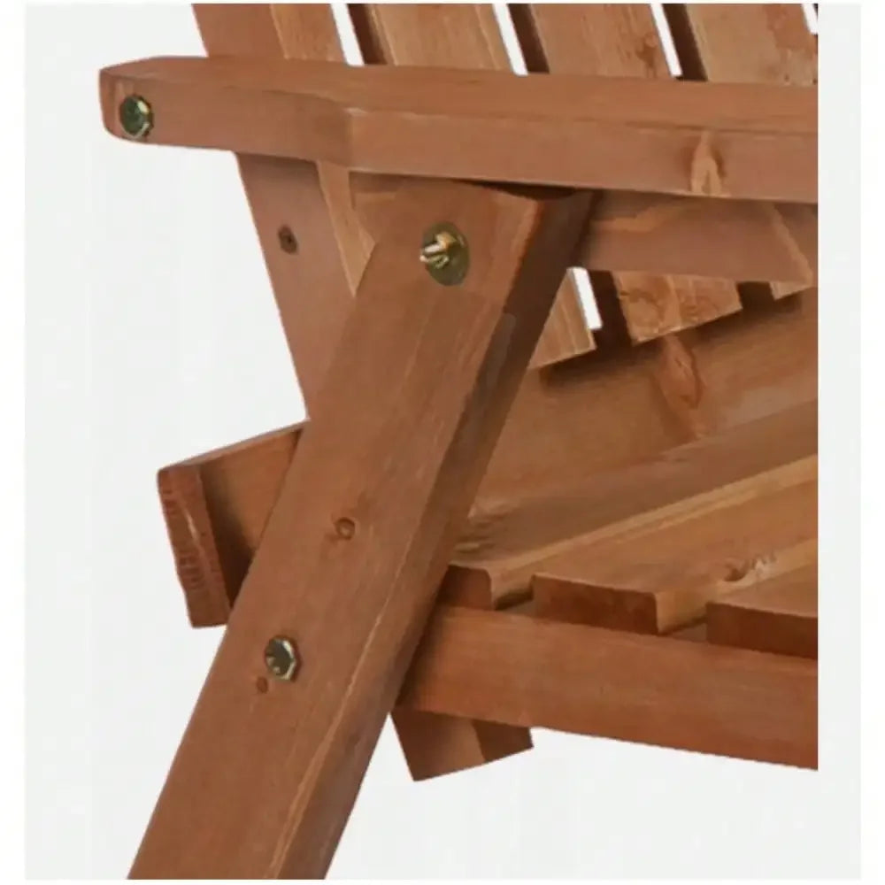 Outdoor Patio Wooden Balcony Double Chair Garden Front Porch Bench with Table
