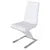 Modern minimalist Z-shaped PU leather metal dining chair, dining room chair