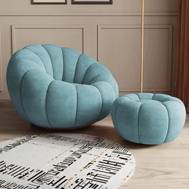 JC Lazy Pumpkin Sofa Sleepable and Reclining Lounge Chair Living Room Small Apartment Swivel Sofa Chair