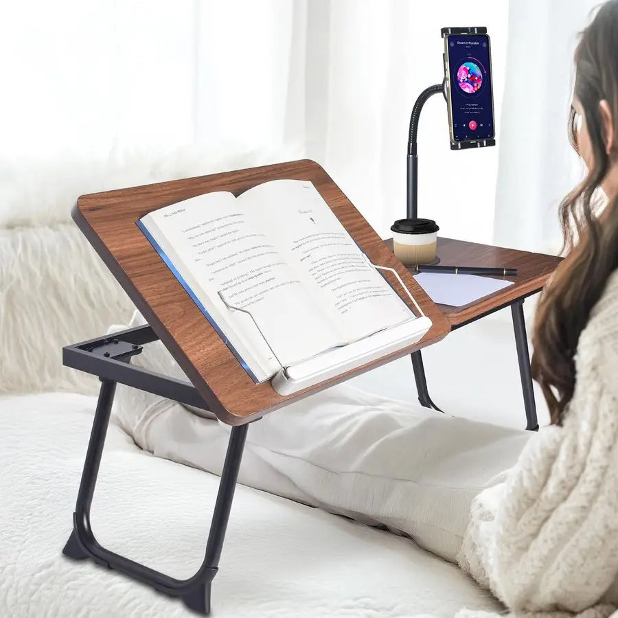 Adjustable Foldable Laptop Desk Portable Ergonomic Stand for Bed Sofa Notebook