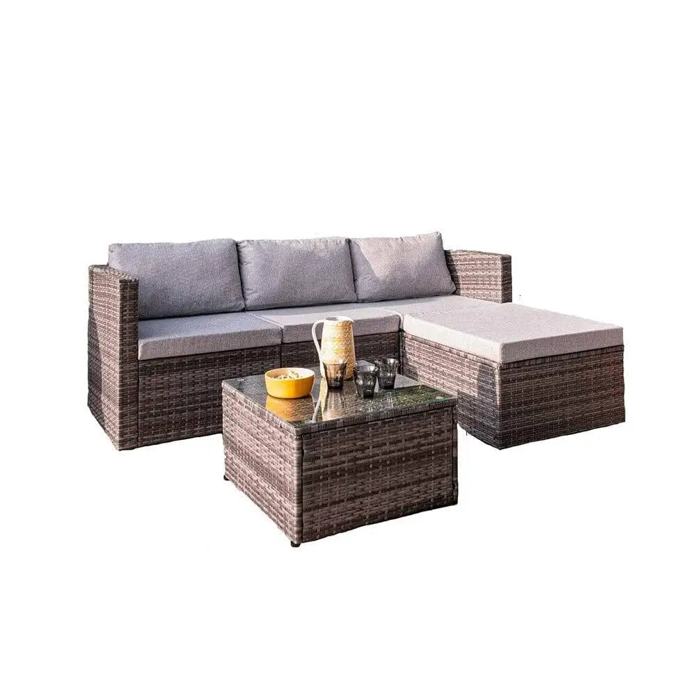 Promotional Modern Design Patio PE Rattan Garden Furniture Garden Furniture Outdoor 3pc Rattan Wicker Sofa Corner Sofa Set