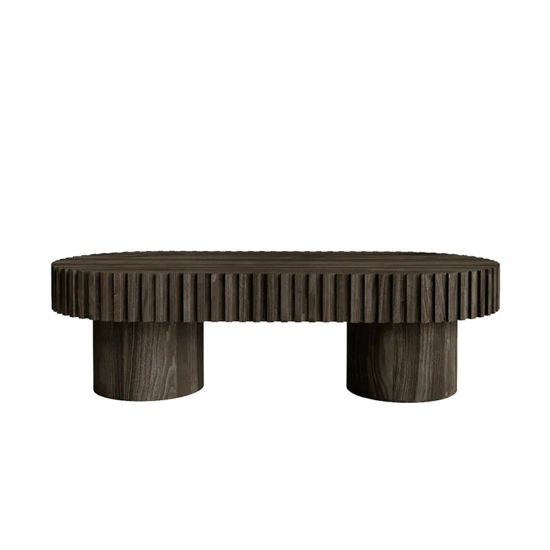 Modern luxury living room furniture coffee table round living room furniture hotel lobby center wooden coffee table