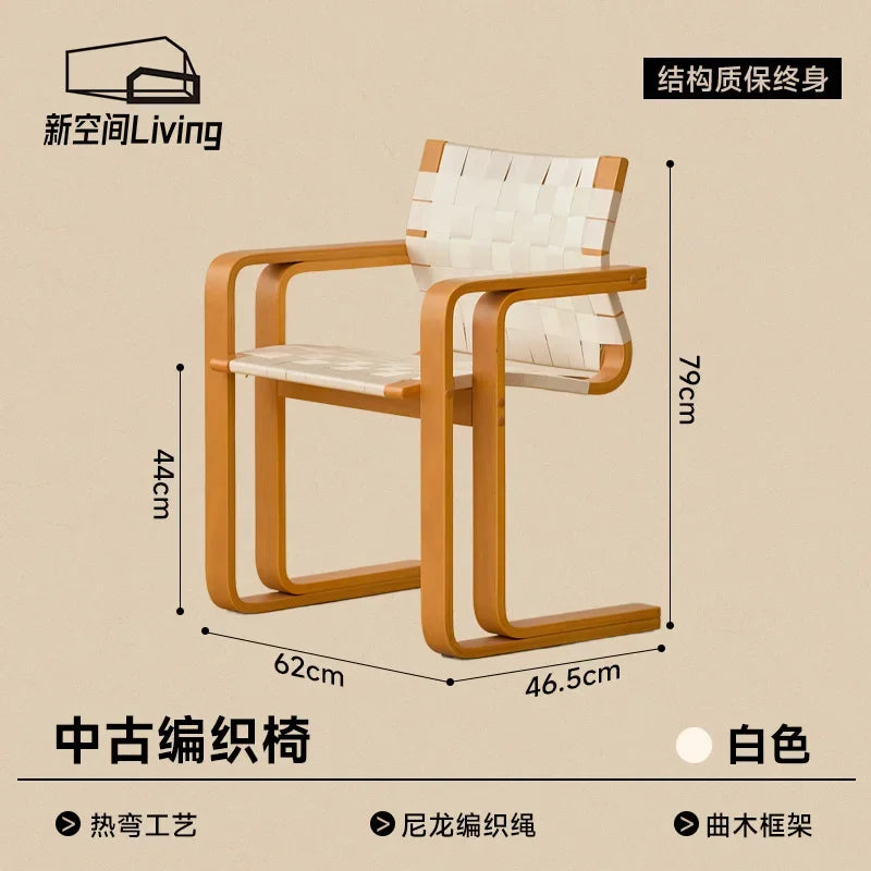 ZZ dining chair solid wood armrest home dining table retro back chair furniture home