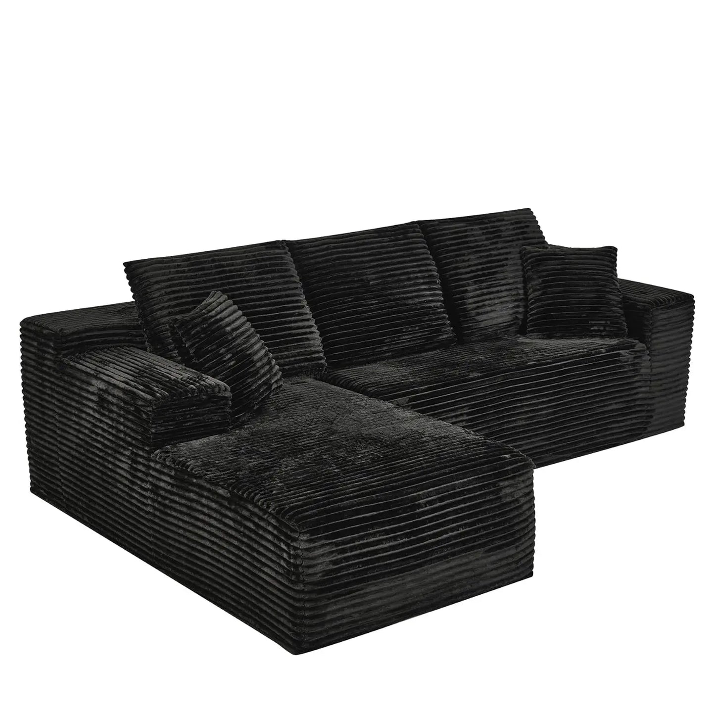 Unisofa Luxury Nordic Corner L Shaped Sectional Bedroom Living Room Use Frameless Compressed Spring Boneless Sofa
