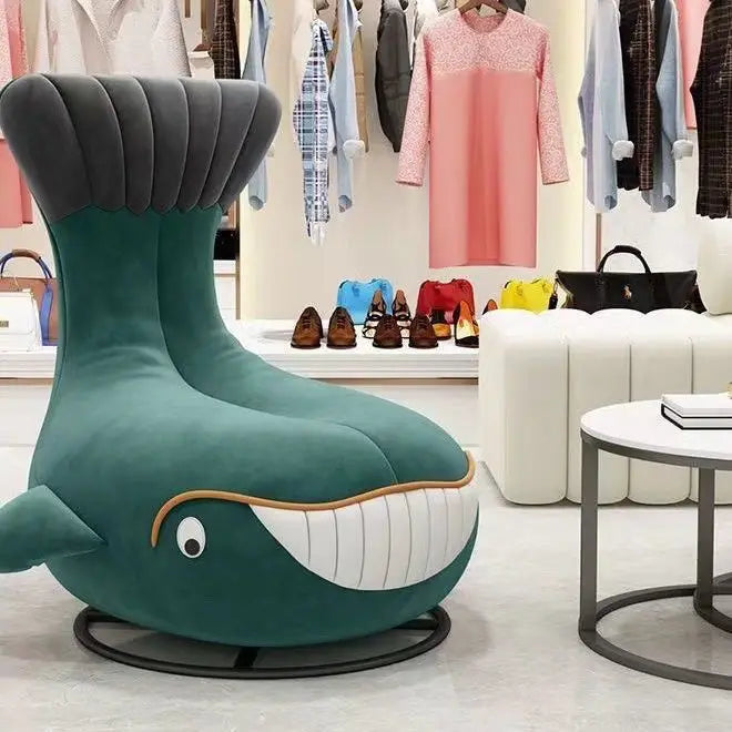 Rotating shark whale apartment 360 can be transferred to self-produced and self-sold dormitory light luxury Internet celebrity s