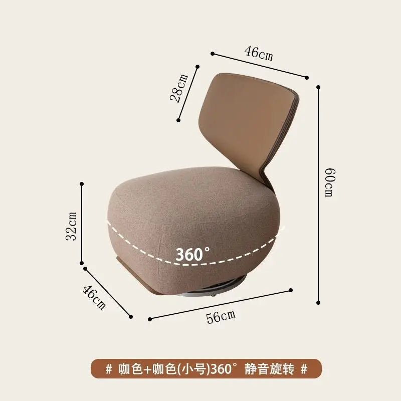 Nordic Designer Single Sofa Chair Living Room Luxury Home Furniture Backchair Backrest Fabric Lazy Leisure Chair Dressing Chair - PatioLix