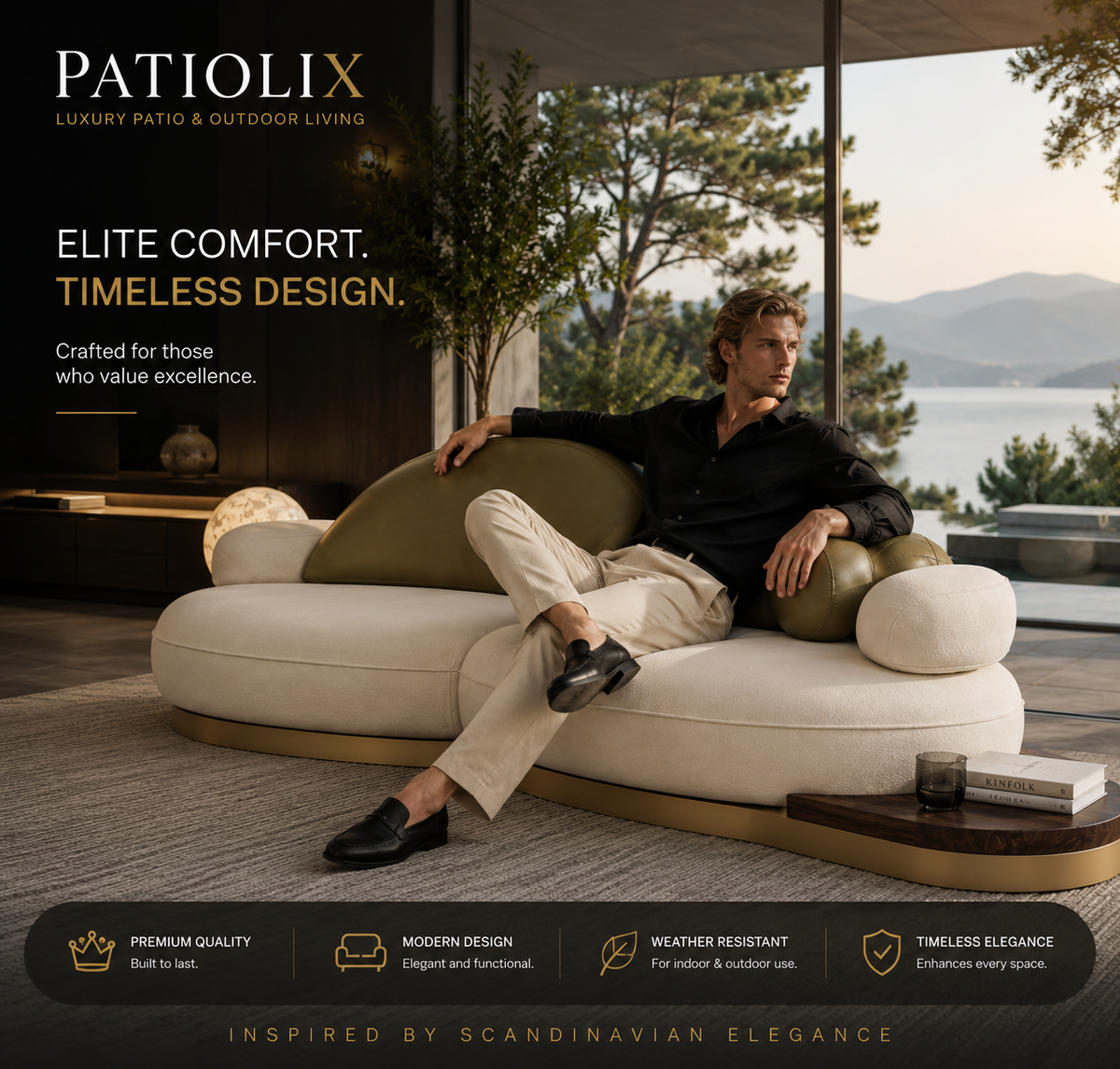 Modern living room design sofa , high-end leather art villa