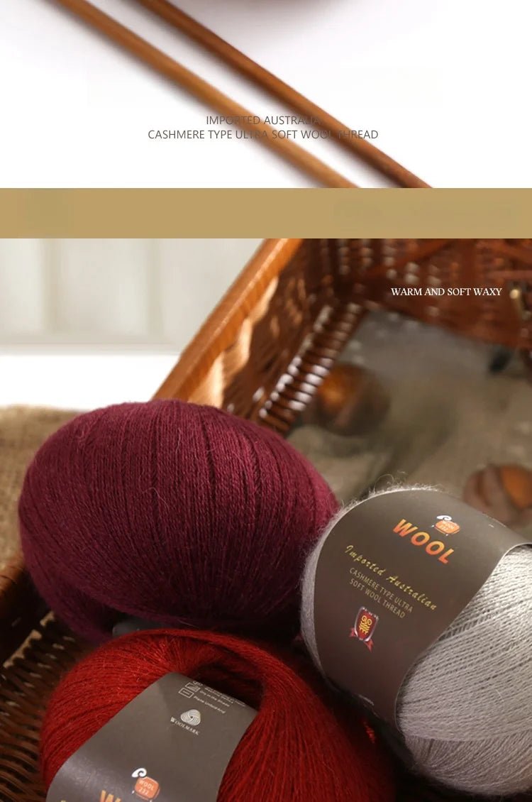1 Large Bag of 500g Cashmere Fine Wool Yarn for Handmade DIY Knitting, Used to Make Warm Sweaters, Scarves, Hats, Knee Pads, Gloves, Wool Pants, Blankets, and Other Crafts. 1 Bag = 10 Pieces = 500g - PatioLix