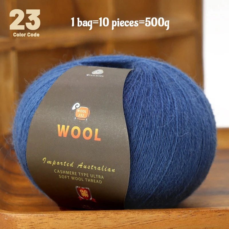 1 Large Bag of 500g Cashmere Fine Wool Yarn for Handmade DIY Knitting, Used to Make Warm Sweaters, Scarves, Hats, Knee Pads, Gloves, Wool Pants, Blankets, and Other Crafts. 1 Bag = 10 Pieces = 500g - PatioLix