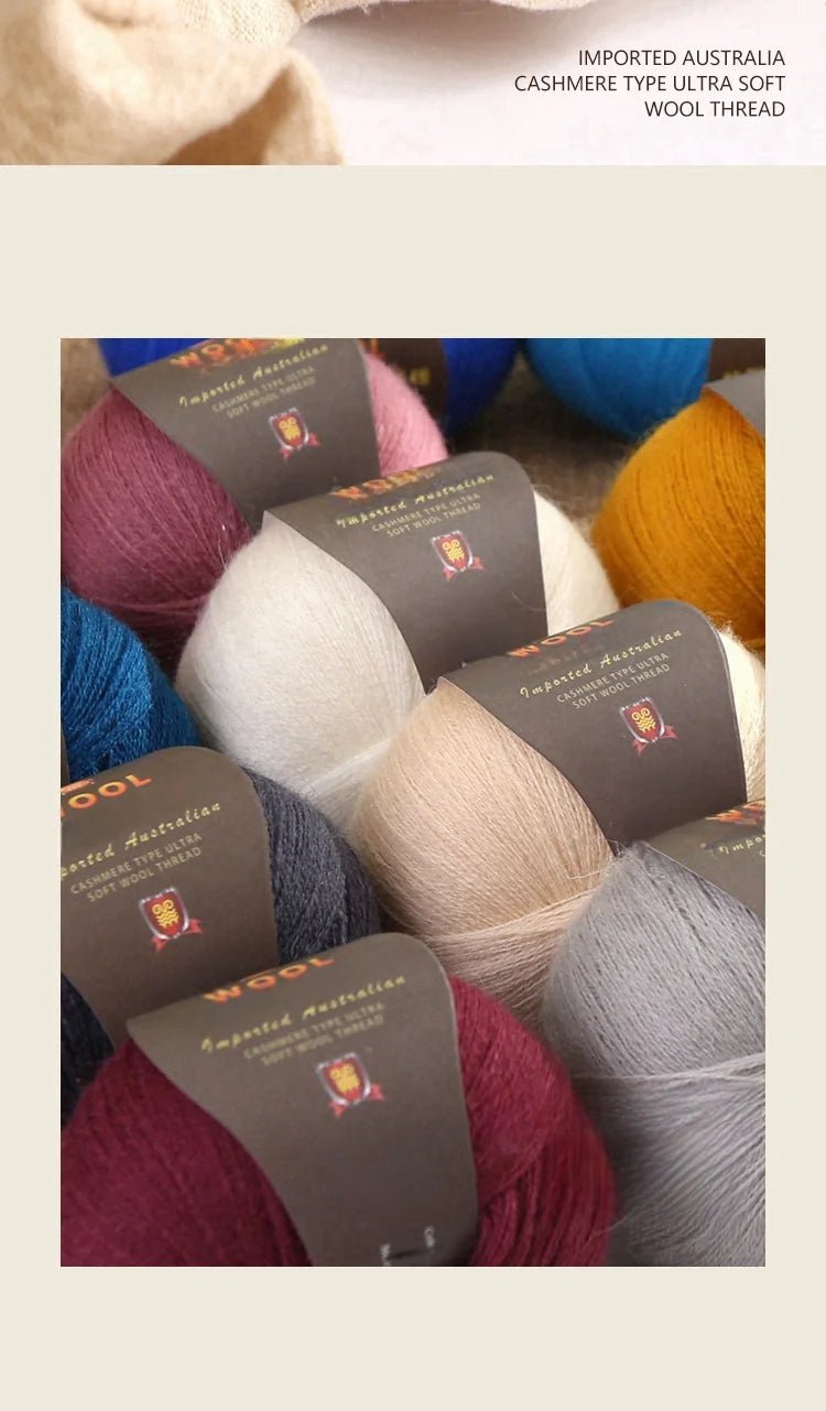 1 Large Bag of 500g Cashmere Fine Wool Yarn for Handmade DIY Knitting, Used to Make Warm Sweaters, Scarves, Hats, Knee Pads, Gloves, Wool Pants, Blankets, and Other Crafts. 1 Bag = 10 Pieces = 500g - PatioLix