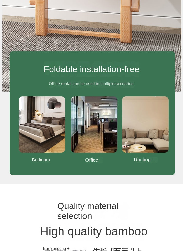 UVR Adult Recliner Folding Rocking Chair Living Room Armchair Bed Office Lunch Break Nap Backrest Stool Bamboo Chaise Longue