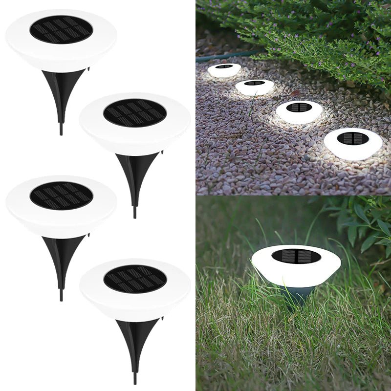 1/4Pack Solar Ground Lights,14LED Waterproof Outdoor Landscape Light, LED Lawn Lamp, for Garden Pathway Yard Deck Camping Decor - PatioLix