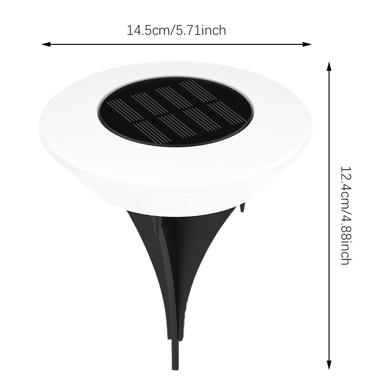 1/4Pack Solar Ground Lights,14LED Waterproof Outdoor Landscape Light, LED Lawn Lamp, for Garden Pathway Yard Deck Camping Decor - PatioLix