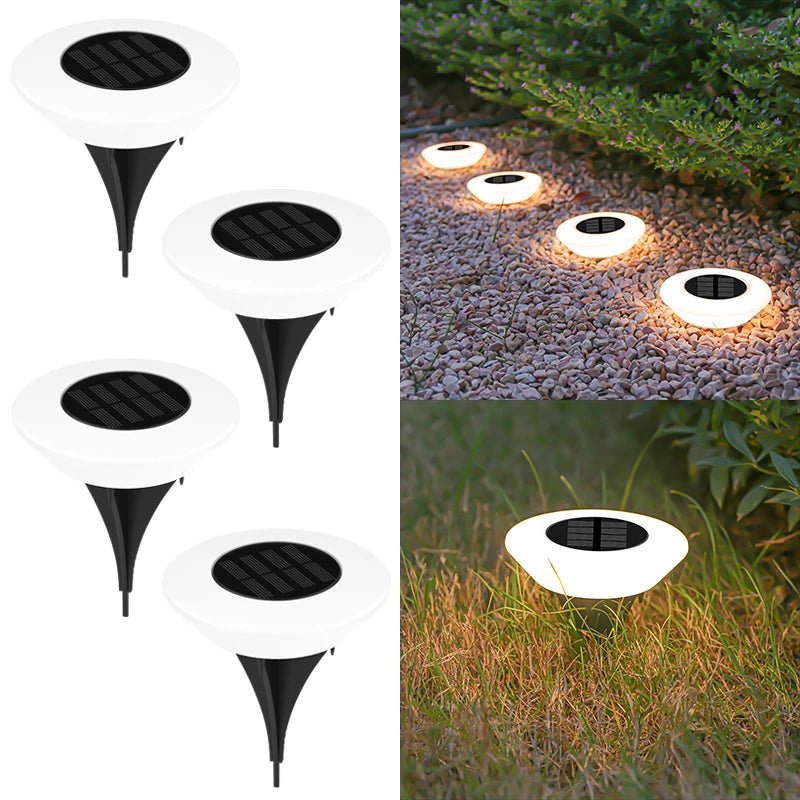 1/4Pack Solar Ground Lights,14LED Waterproof Outdoor Landscape Light, LED Lawn Lamp, for Garden Pathway Yard Deck Camping Decor - PatioLix