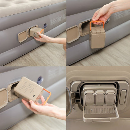 Camping Air bed with Backrest 2 Persons Inflatable Mattress Camping Folding Home Indoor Outdoor Air Cushion 48cm High Bed