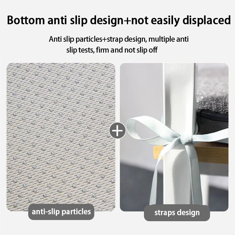 1PC 40/45CM Thick Seat Cushion Ultra Soft Memory Foam Office Chair Pad Breathable Rebound Waist Cushion - PatioLix