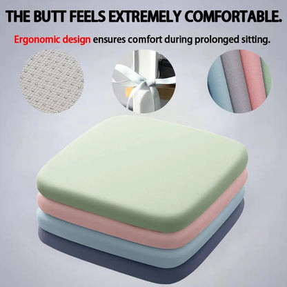 1PC 40/45CM Thick Seat Cushion Ultra Soft Memory Foam Office Chair Pad Breathable Rebound Waist Cushion - PatioLix