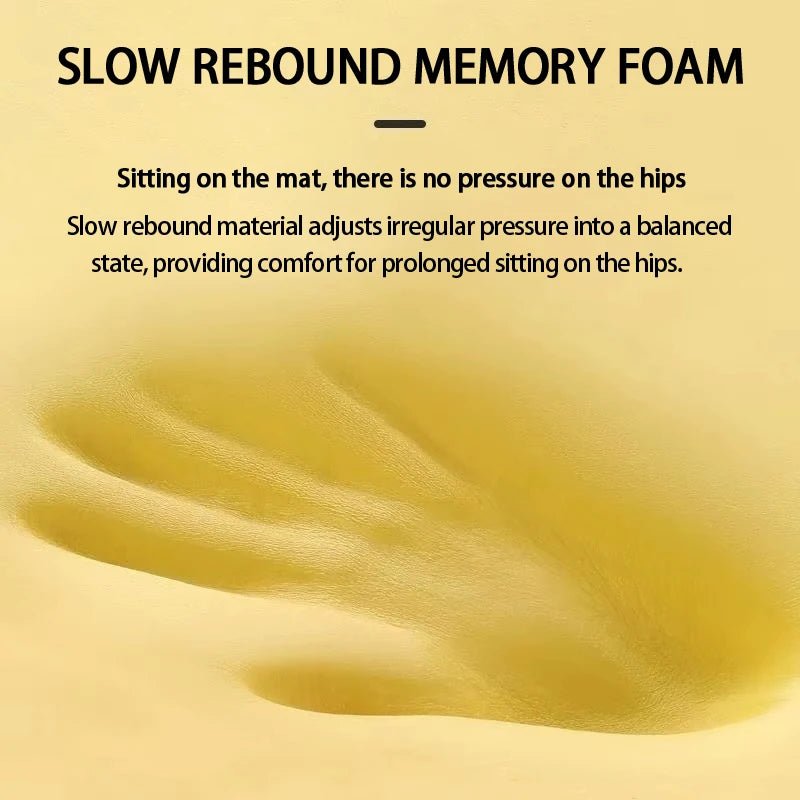 1PC 40/45CM Thick Seat Cushion Ultra Soft Memory Foam Office Chair Pad Breathable Rebound Waist Cushion - PatioLix